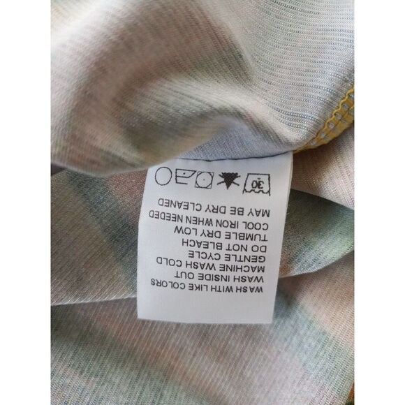 Lily London Women Large Garden Floral Pullover Stretch Blouse 3/4 Sleeve Yellow - Picture 11 of 13